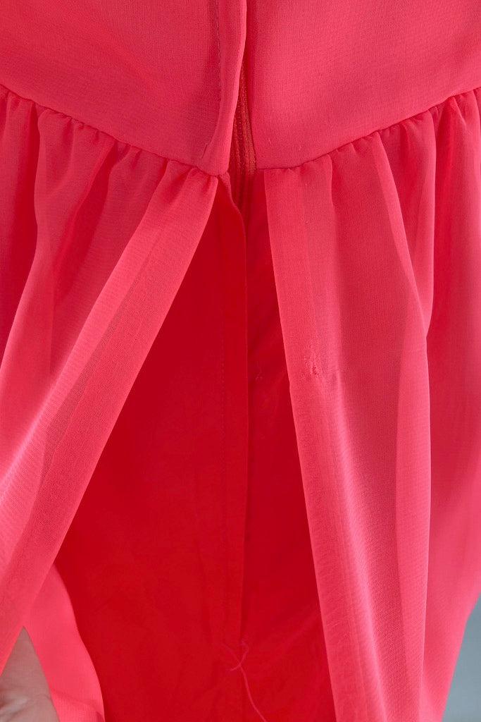 Vintage Pink Chiffon Evening Gown-ThisBlueBird