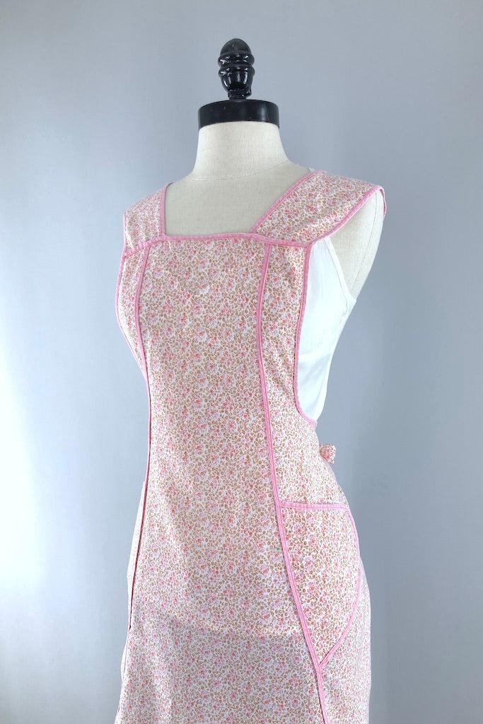 Vintage Pink Floral Full Apron-ThisBlueBird