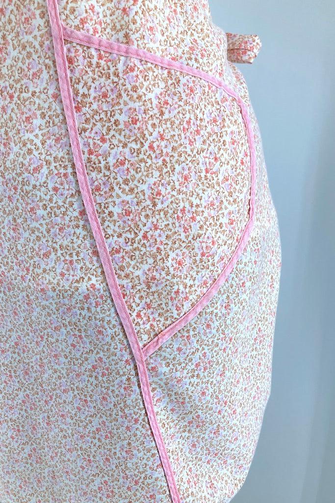 Vintage Pink Floral Full Apron-ThisBlueBird