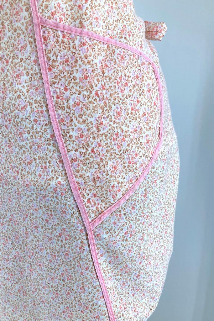 Vintage Pink Floral Full Apron-ThisBlueBird