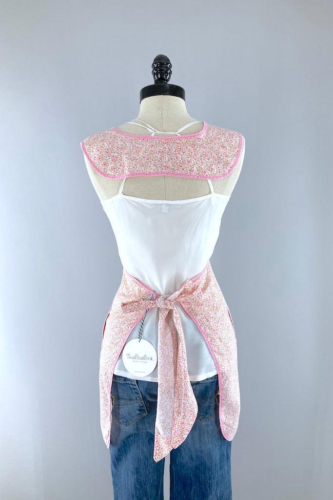 Vintage Pink Floral Full Apron-ThisBlueBird