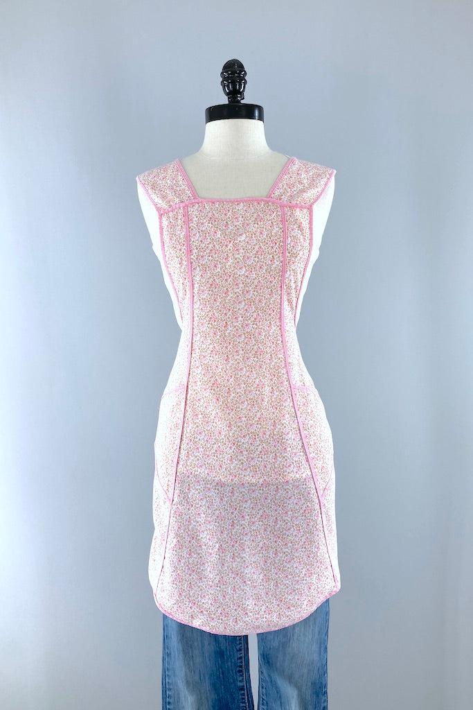 Vintage Pink Floral Full Apron-ThisBlueBird