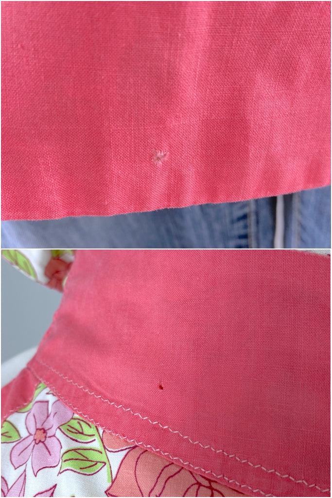 Vintage Pink Floral Half Apron-ThisBlueBird