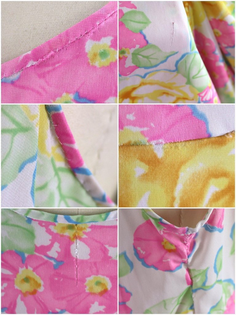 Vintage 1960s Pink Floral Print Long Nightgown - ThisBlueBird
