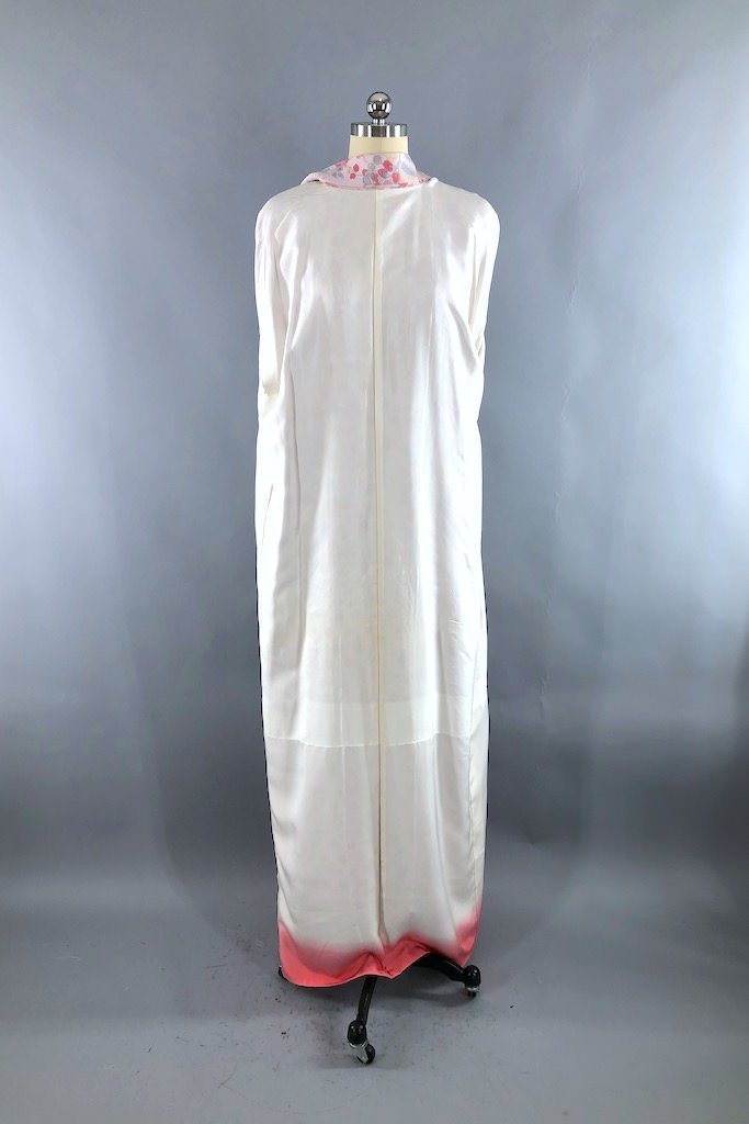 Vintage Pink Paisley Silk Kimono Robe-ThisBlueBird - Modern Vintage