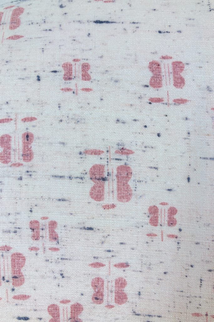 Vintage Pink Ikat Raw Silk Kimono Robe-ThisBlueBird