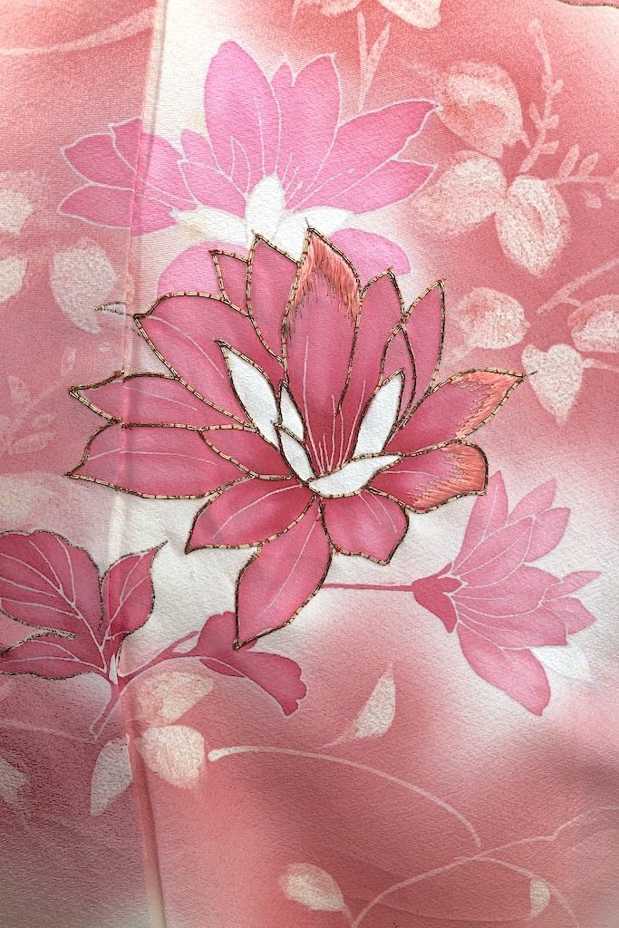 Vintage Pink Ombre Silk Kimono Robe-ThisBlueBird - Modern Vintage