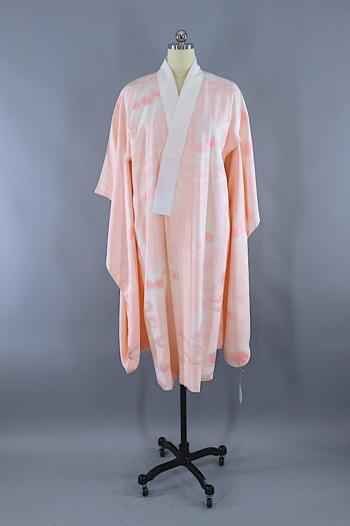 Vintage Pink Ombre Silk Kimono Robe-ThisBlueBird - Modern Vintage