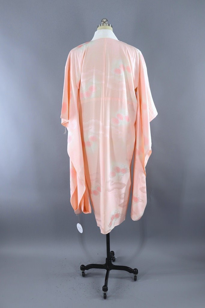 Vintage Pink Ombre Silk Kimono Robe-ThisBlueBird - Modern Vintage