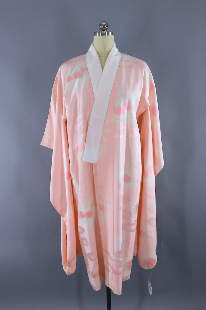 Vintage Pink Ombre Silk Kimono Robe-ThisBlueBird - Modern Vintage