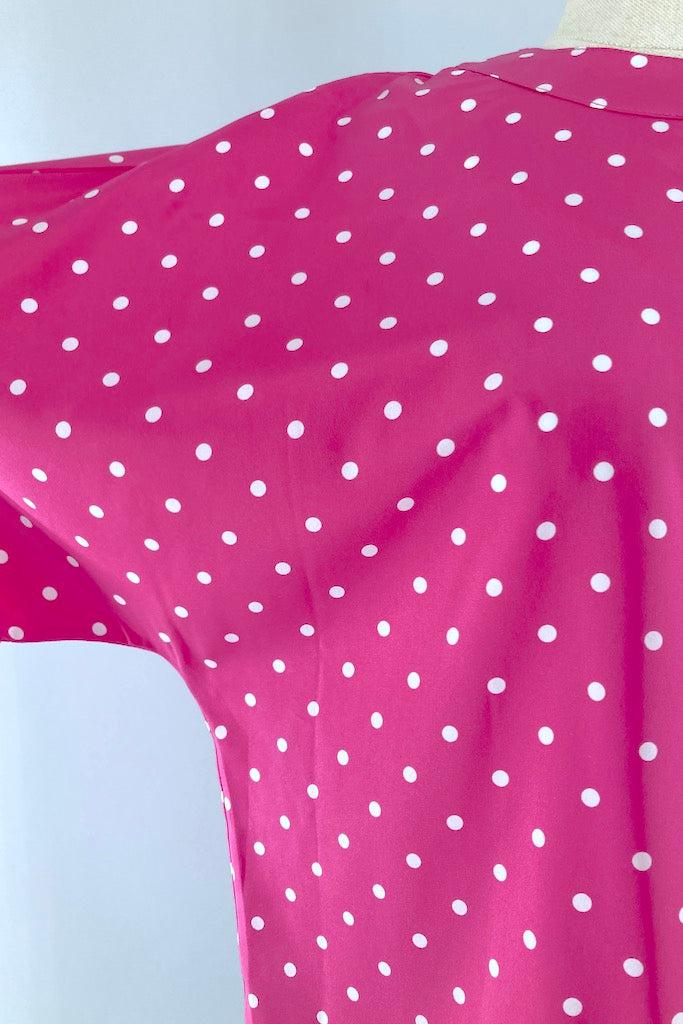 Vintage Pink Polka Dot Blouse-ThisBlueBird