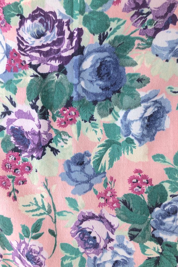 Vintage Pink Rose Print Summer Shirt-ThisBlueBird