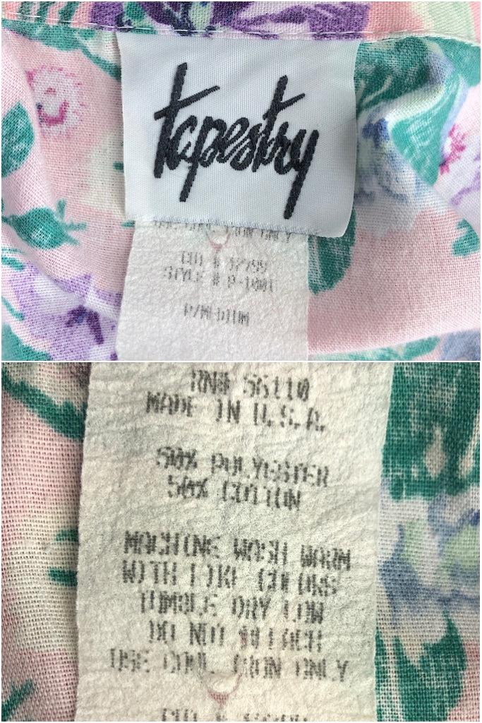 Vintage Pink Rose Print Summer Shirt-ThisBlueBird