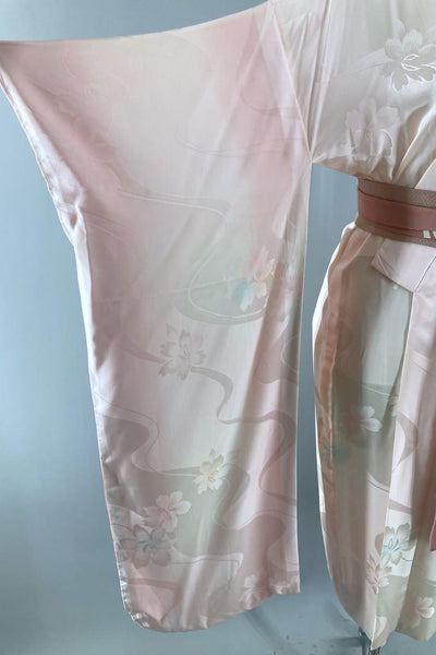 Vintage Pink Silk Juban Kimono Robe-ThisBlueBird - Modern Vintage