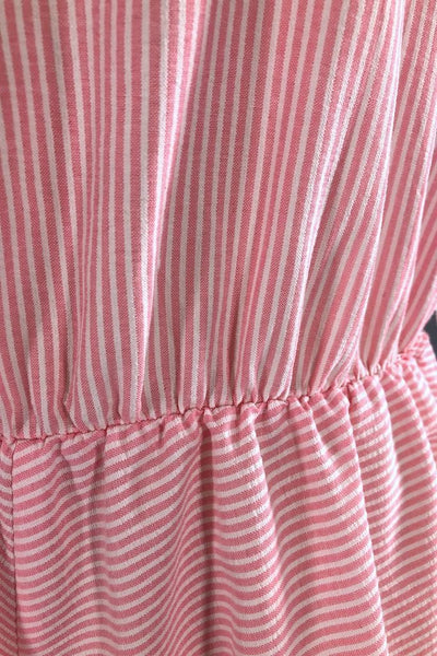 Vintage Pink & White Striped Dress-ThisBlueBird - Modern Vintage