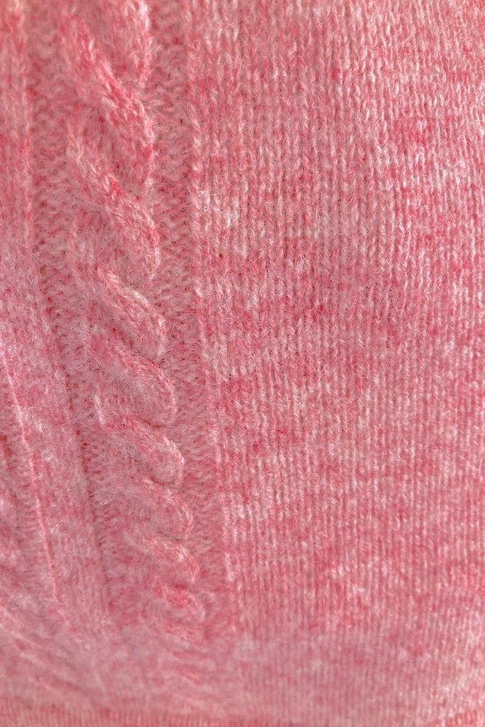 Vintage Pink Wool Fisherman's Sweater-ThisBlueBird