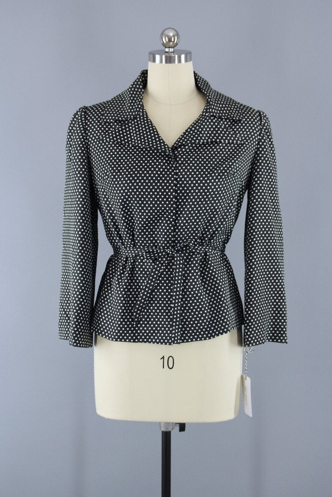 Vintage 1960s - 1970s Polka Dot Jacket - ThisBlueBird