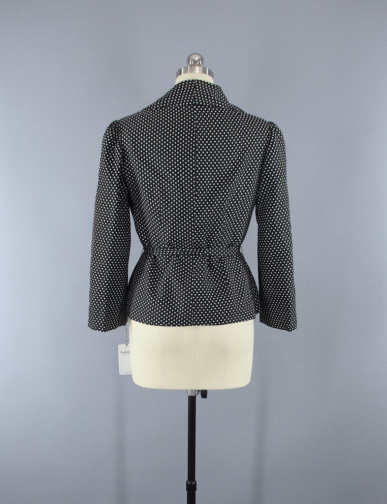 Vintage 1960s - 1970s Polka Dot Jacket - ThisBlueBird