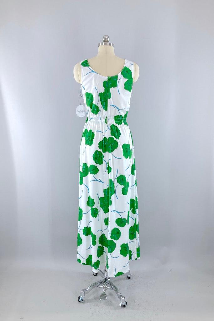 Vintage Preppy Floral Print Maxi Dress ThisBlueBird Vintage Preppy Floral Print Maxi Dress ThisBlueBird