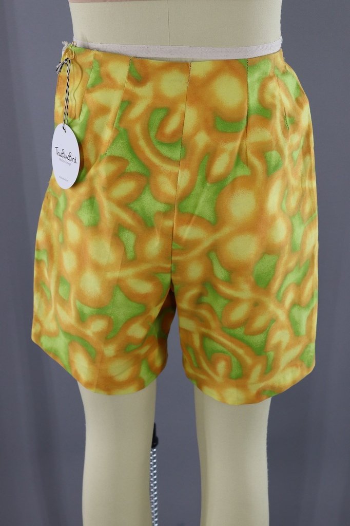Vintage 1950s Yellow Bermuda Shorts - ThisBlueBird