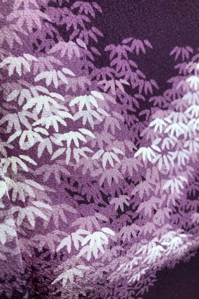 Vintage Purple Bamboo Silk Kimono-ThisBlueBird