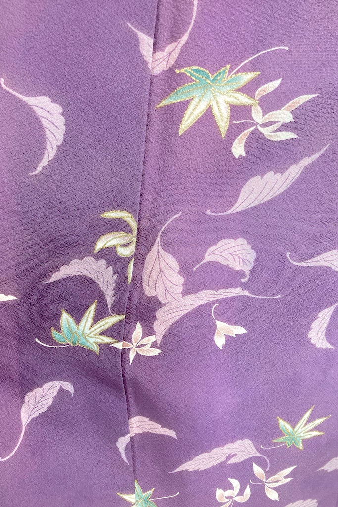 Vintage Purple Maple Kimono Robe-ThisBlueBird