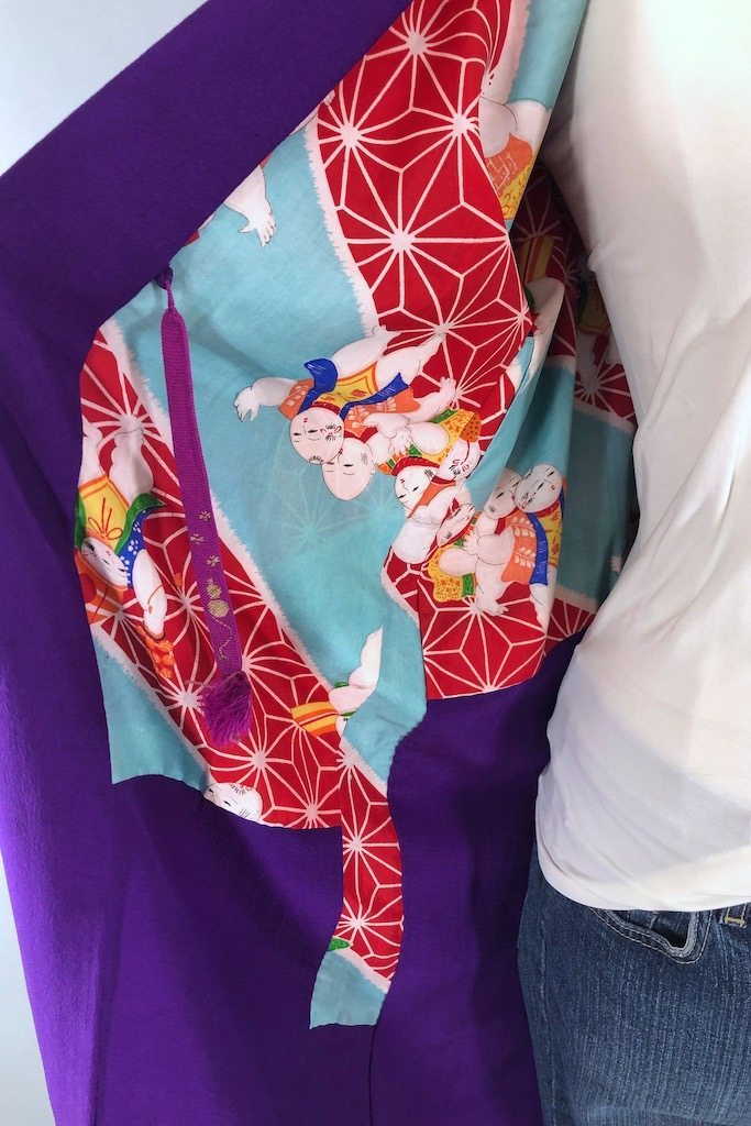 Vintage Purple Silk Kimono Cardigan-ThisBlueBird - Modern Vintage