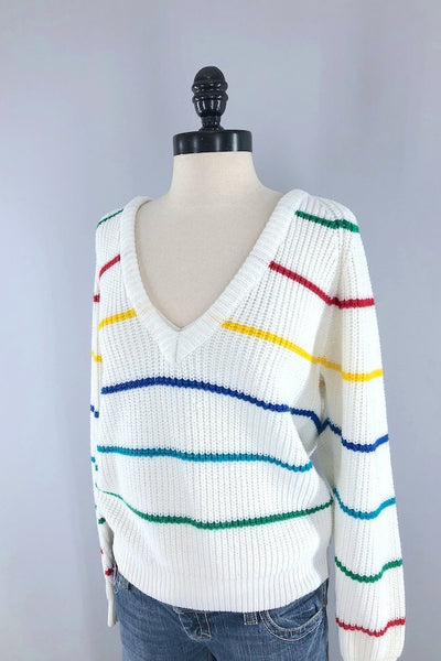 Vintage Rainbow Sweater-ThisBlueBird