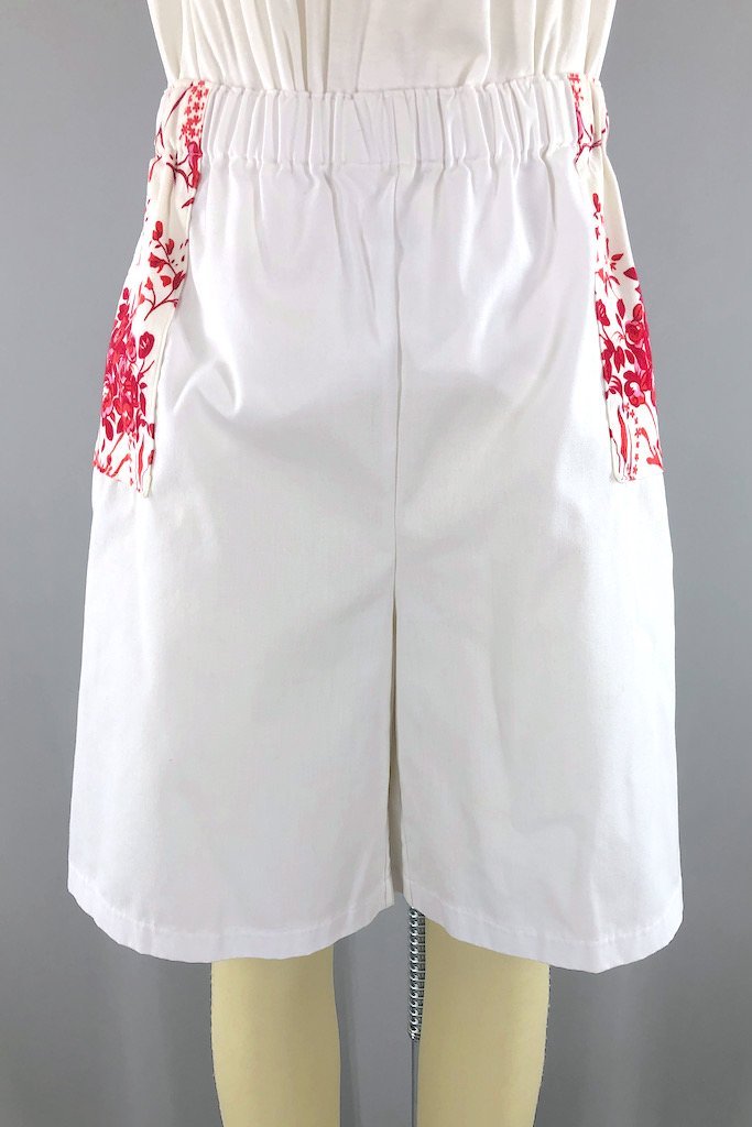 Vintage Red Bermuda Shorts-ThisBlueBird