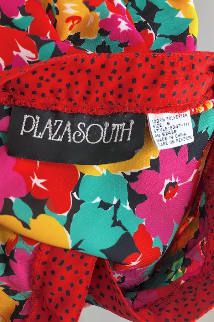 New Retro style red floral summer dress