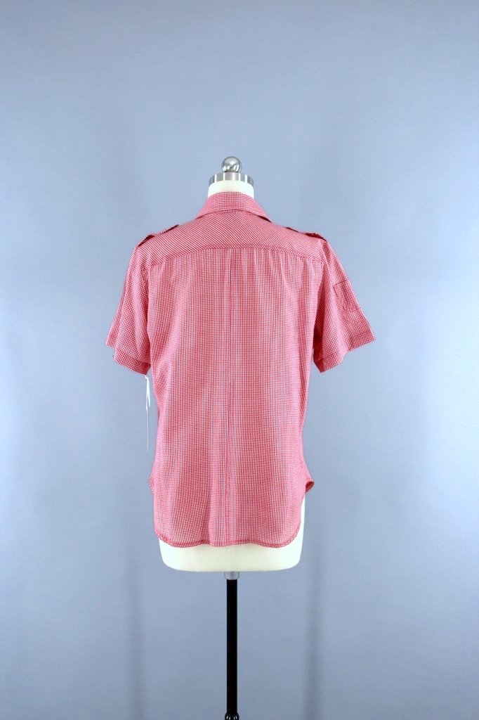 Vintage Red Gingham Shirt-ThisBlueBird