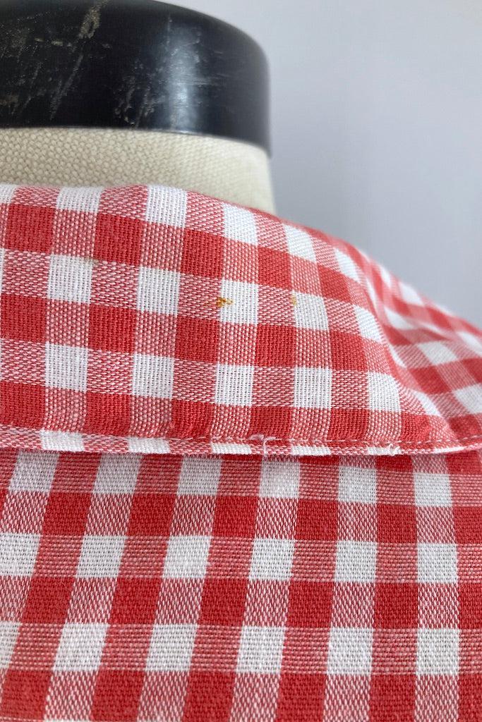 Vintage Red Gingham Summer Top-ThisBlueBird