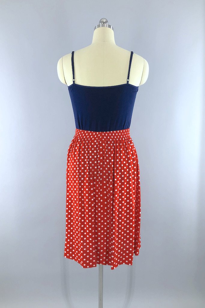 Vintage Red Polka Dot Skirt-ThisBlueBird - Modern Vintage