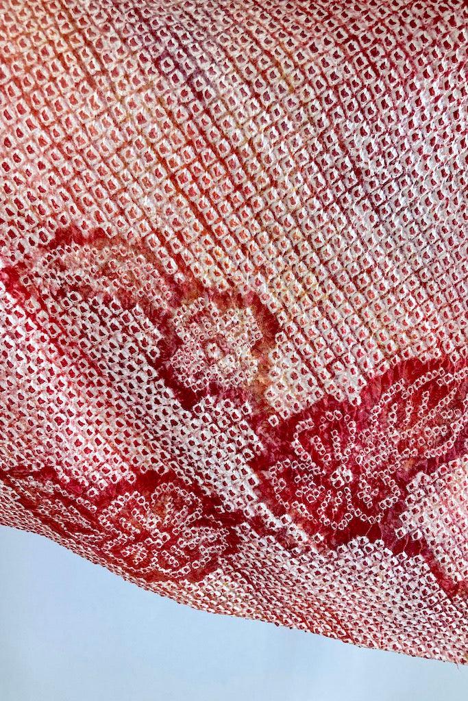 Vintage Red Shibori Silk Kimono Jacket-ThisBlueBird