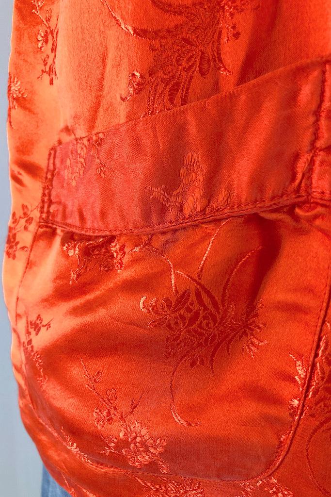 Vintage Red Silk Blouse-ThisBlueBird