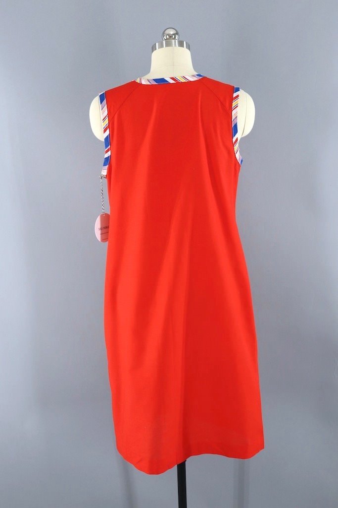 Vintage Red Sleeveless Sundress-ThisBlueBird - Modern Vintage