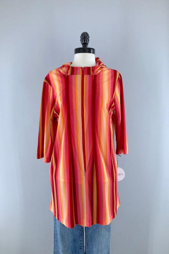 Vintage Red Striped Terry Tunic-ThisBlueBird