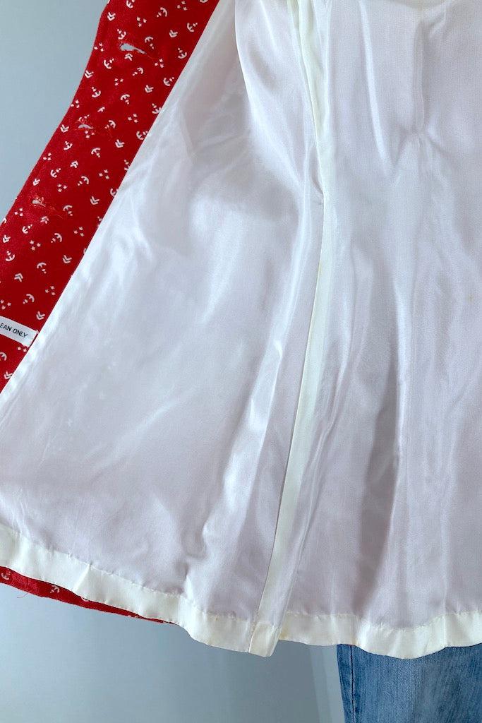 Vintage Red &amp; White Anchors Blazer-ThisBlueBird