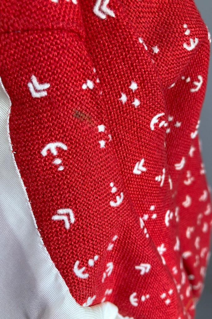 Vintage Red &amp; White Anchors Blazer-ThisBlueBird