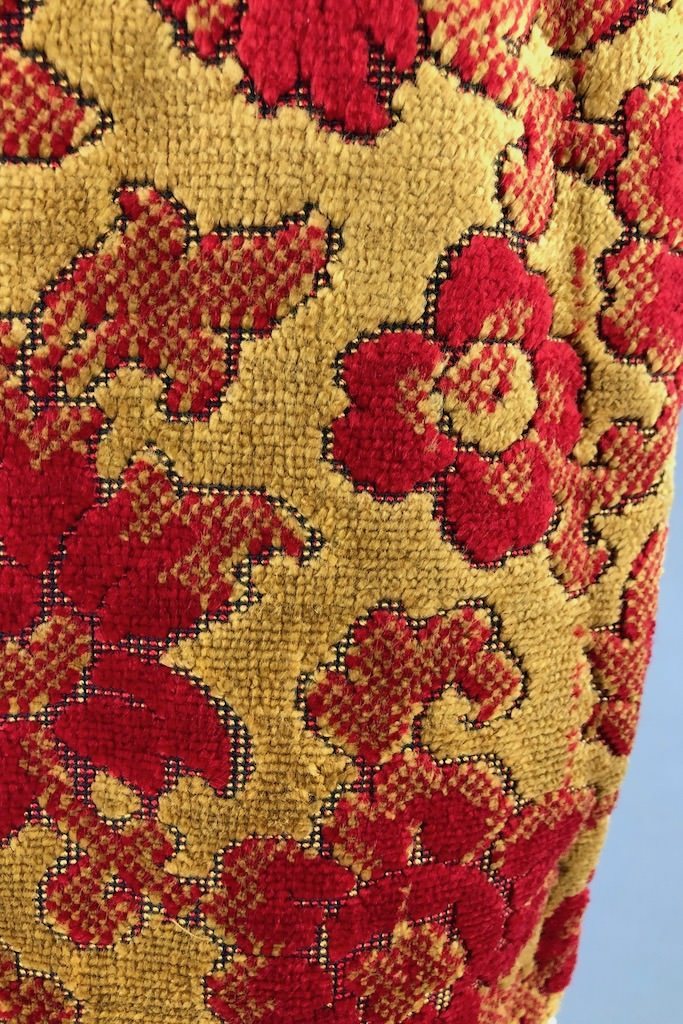 Vintage Red and Gold Chenille Vest-ThisBlueBird - Modern Vintage