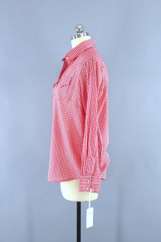 Vintage Rockmount Red Gingham Western Shirt-ThisBlueBird
