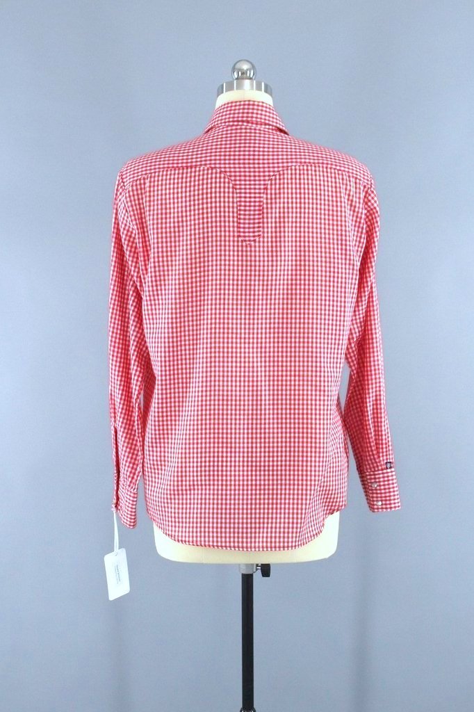 Vintage Rockmount Red Gingham Western Shirt-ThisBlueBird