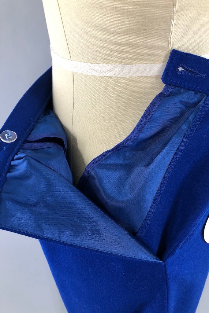 Vintage Royal Blue Wool Pendleton Skirt-ThisBlueBird - Modern Vintage