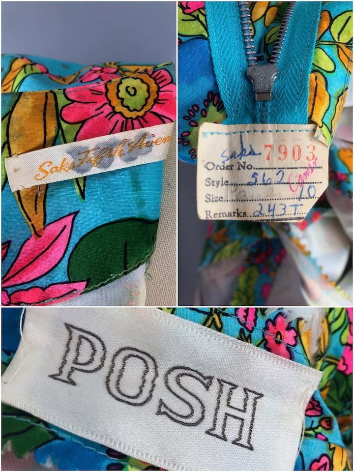 Vintage Saks Floral Print Dress-ThisBlueBird - Modern Vintage