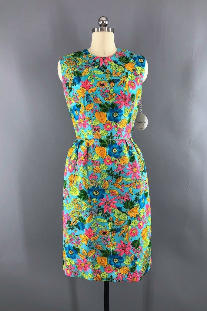 Vintage Saks Floral Print Dress-ThisBlueBird - Modern Vintage