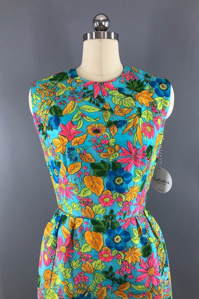 Vintage Saks Floral Print Dress-ThisBlueBird - Modern Vintage