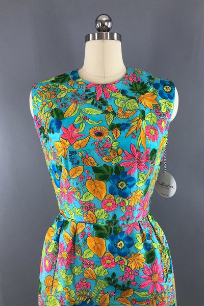 Vintage Saks Floral Print Dress-ThisBlueBird - Modern Vintage
