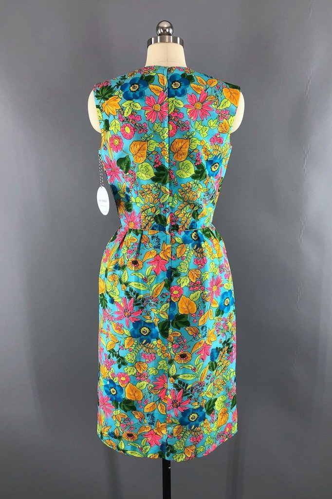 Vintage Saks Floral Print Dress-ThisBlueBird - Modern Vintage