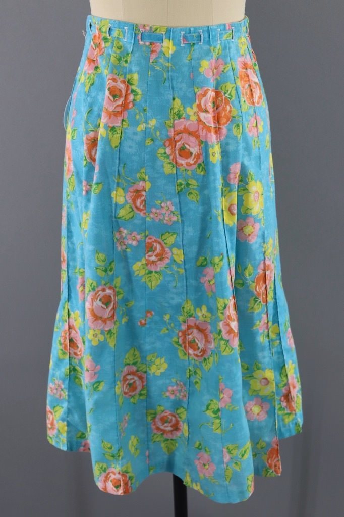 Vintage Sanibel Sport Floral Print Skirt-ThisBlueBird - Modern Vintage