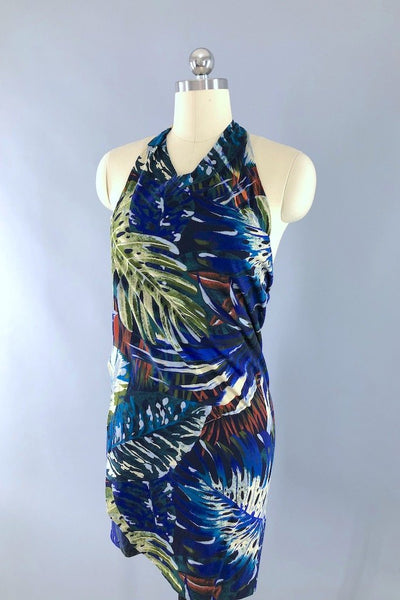 Vintage Sarong Wrap Mini Dress-ThisBlueBird - Modern Vintage